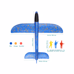 3Pcs Air Planes For Kids Glider Airplane Toys with 3 Paratroopers Hand - As Shown