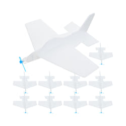10 Pcs Flying Toy Foam Gyroplane Foams Airplanes Kids Party Favors Flight - White