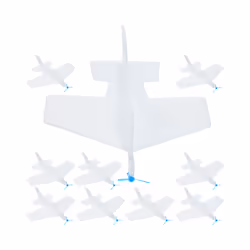 10 Pcs Flying Toy Foam Gyroplane Foams Airplanes Kids Party Favors Flight - White