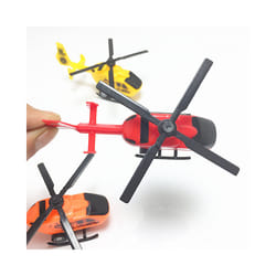 6pcs Back Airplane Back Vehicle Pullback Helicopter Toys Birthday Party - As Shown