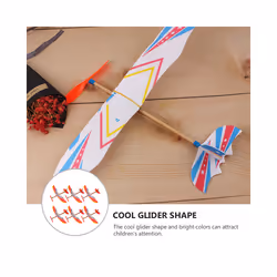 6 Pcs Airplane Model Outdoor Gifts DIY Glider Aeroplane Kids Toy Children - Random Color