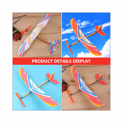 6 Pcs Airplane Model Outdoor Gifts DIY Glider Aeroplane Kids Toy Children - Random Color