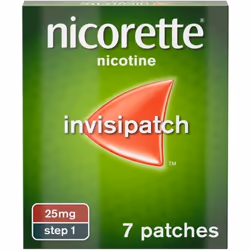 Nicorette InvisiPatch, Step 1, 25 mg, 7 Nicotine Patches (Quit Smoking & Stop Smoking Aid)