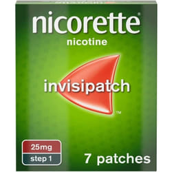 Nicorette InvisiPatch, Step 1, 25 mg, 7 Nicotine Patches (Quit Smoking & Stop Smoking Aid)