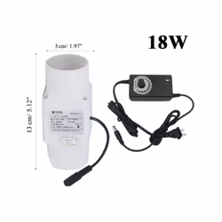 2inch 50mm Duct Ventilation Fan Exhaust Fan for Dog Pet House Kitchen - 18W