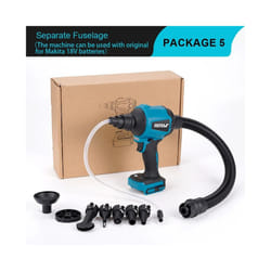 6IN1 Wireless Air Blower Electric Mini Dust Blower Cordless Inflator Vacuum - Bare metal