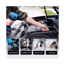 6IN1 Wireless Air Blower Electric Mini Dust Blower Cordless Inflator Vacuum - Bare metal