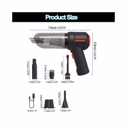 Portable 2 in 1 Air Blower & Vacuum Cleaner Cordless Duster Blower Mini - HL103