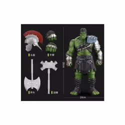 35cm Big Size Avengers Marvel Thor 3 Ragnarok Hands Moveable Hammer Battle Axe Gladiator Hulk BJD Action Figure Model Toy - w ...