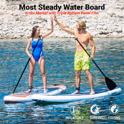 SereneLife Inflatable Stand Up Paddle Board, SUP Board- Paddleboards for Adults & Youth, Paddle Board Accessories,15.25 cm Thick Standup Paddleboardin