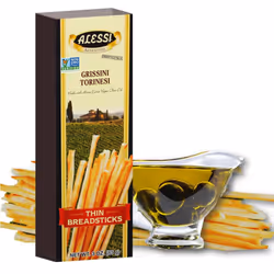 Alessi Imported Breadsticks with Extra Virgin Olive Oil (Pack of 12)