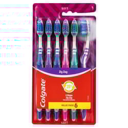 Colgate Toothbrush Zig Zag Soft 6pk