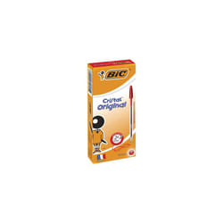 BiC Cristal Original Ballpoint Pen (12/box) - Medium, Red