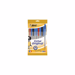 BiC Cristal Original Ballpoint Pen (10pk) - Medium, Assorted