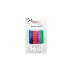 Alpen Birthday Candles with Holders (24pk) (Polkadot)