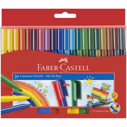 Faber-Castell FIBRE TIP CONNECTOR PENS BOX 20