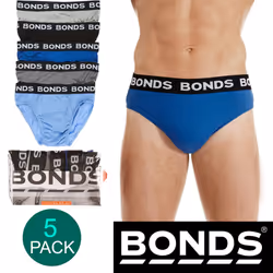 Bonds 5 Pack Mens Assorted Colour Cotton Hipster Briefs Comfy Undies Underwear M8DM5T 01K - XL