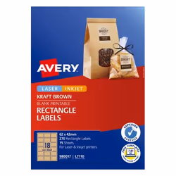 Avery 980017 printer label Brown Self-adhesive printer label
