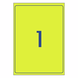 Avery 35999 printer label Yellow Self-adhesive printer label