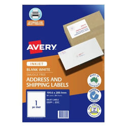 Avery 936085 addressing label Self-adhesive label White