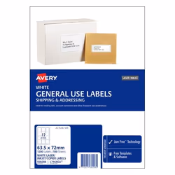 Avery 938208 printer label White Self-adhesive printer label