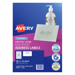 Avery 959022 printer label Transparent Self-adhesive printer label