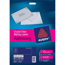 Avery Crystal Clear Address Labels