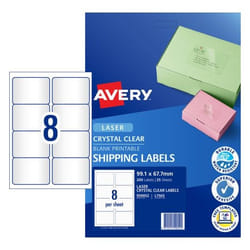 Avery 959052 printer label Transparent Self-adhesive printer label