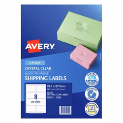 Avery 959052 printer label Transparent Self-adhesive printer label
