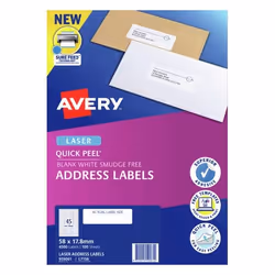 Avery 959061 printer label White Self-adhesive printer label