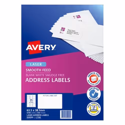 Avery 959090 printer label White Self-adhesive printer label