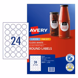 Avery 980052, White, Self-adhesive printer label, A4, Paper, Laser/Inkjet, Permanent