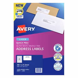 Avery 959012 printer label White Self-adhesive printer label
