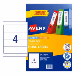 Avery 959035, White, Self-adhesive printer label, A4, Paper, Laser/Inkjet, Permanent