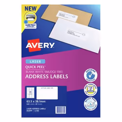 Avery 952000 printer label White Self-adhesive printer label