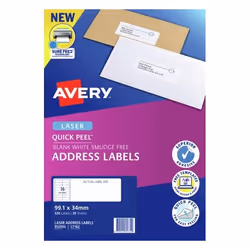 Avery 952002 printer label White Self-adhesive printer label