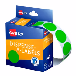 Avery 937297, Green, Round, Removable, Paper, 2.4 cm, Box