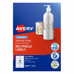 Avery 980019 printer label Transparent Self-adhesive printer label