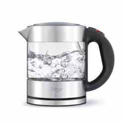 Sage the Compact Kettle Pure, 1 L, 2400 W, Black, Silver, Transparent, Glass, Stainless steel, Water level indicator, Overhea ...