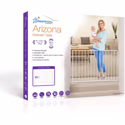 Arizona Extenda Baby Safety Gate - Hardware Mounted Gate - Adjustable Width from 68-112cm & 68cm in Height - Swings Open from both Direction - White -