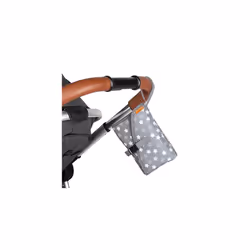 Portable Baby Changing Mat - Grey Stars. New Born Baby Essential, Travel Changing Mat, Nappy Changing Mat for Holidays. 2X Zipped Pockets. Lightweight
