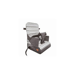 On-The-Go Kids Booster Seat - Portable High Chair with Handy Storage Compartments - Fits Most Dining Chairs - Lightweight, Compact, and