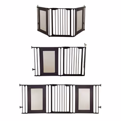 Denver Adapta Baby Safety Gate - Fits Opening from 85.5-200cm Wide & 74cm Tall - Suitable Barrier for Stairs, Irregular Openings, & Wide Areas - Black - Additional view 6