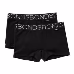 2 Pk Bonds Girls Sports Undies Underwear Stretchies Shortie Undergarment Shorts UXVD2A - 14-16