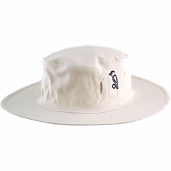 Kookaburra Cricket Hat in Beige - Anti Crinkle Wide Brim & Internal Towel - Small