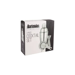 Bartender Stainless Steel Cocktail Set (3-Piece)
