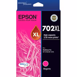 Epson 702XL, High (XL) Yield, Magenta, Pigment-based ink, 1 pc(s), Single pack