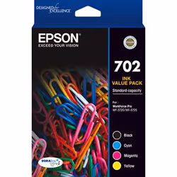 Epson 702, Standard Yield, Black, Cyan, Magenta, Yellow, Pigment-based ink, Pigment-based ink