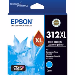 Epson 312XL, High (XL) Yield, Cyan, Dye-based ink, Single pack