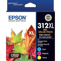 Epson 312XL ink cartridge 3 pc(s) High (XL) Yield Cyan, Magenta, Yellow
